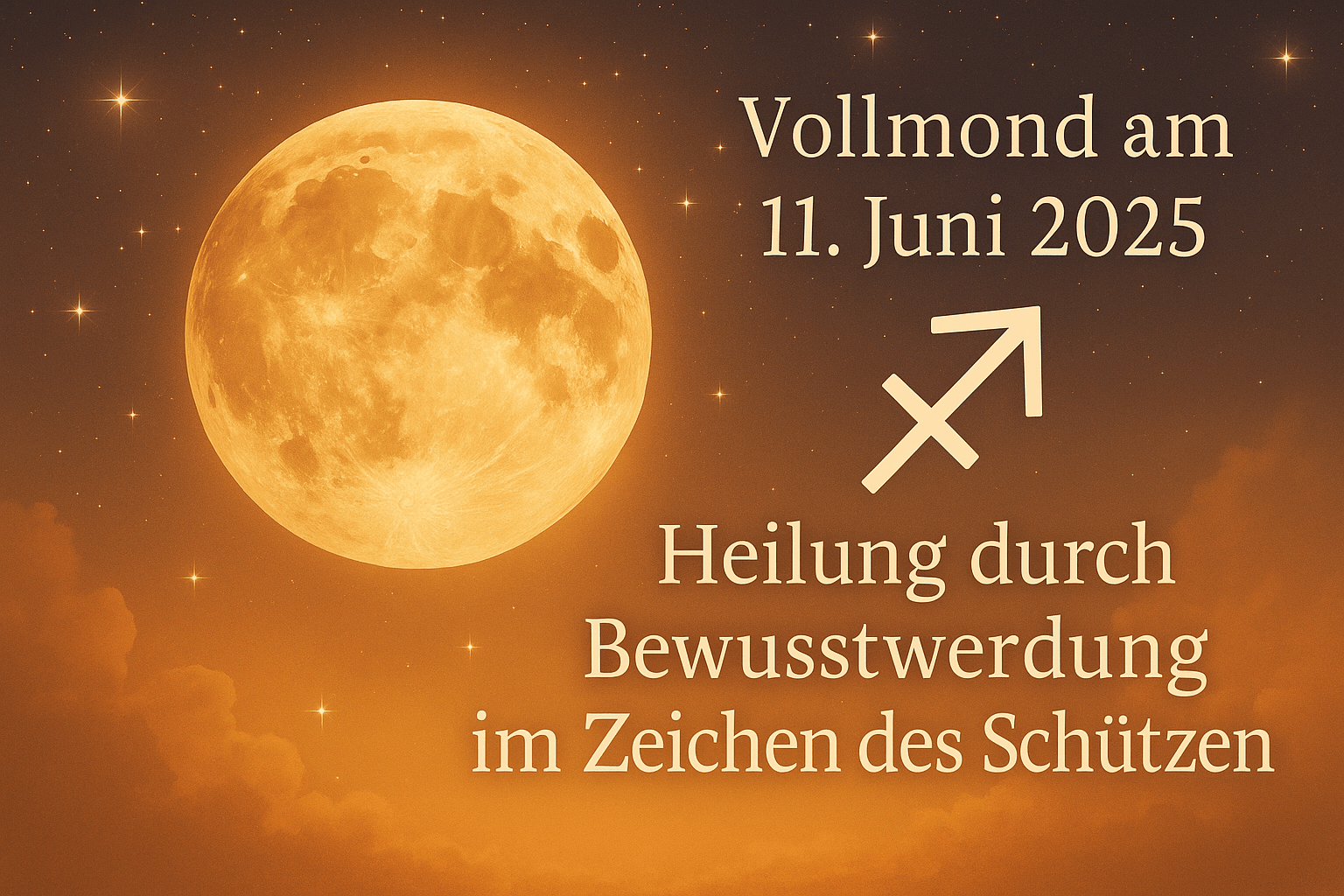 Vollmond am 11. Juni 2025 – Heilung durch Bewusstwerdung im Zeichen des Schützen