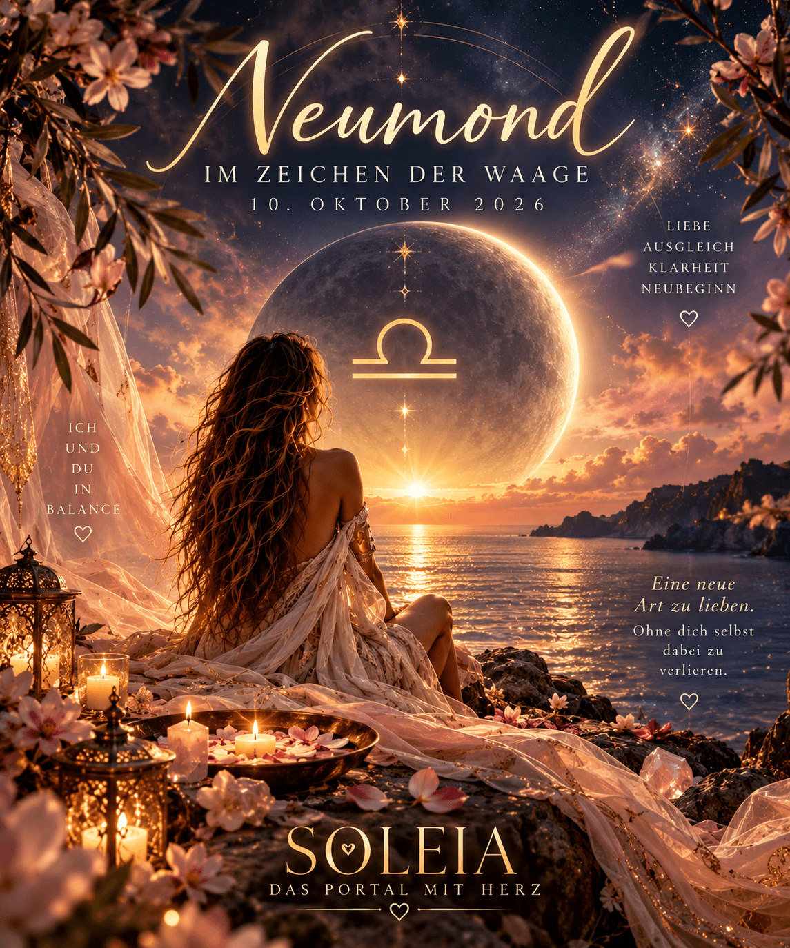 Neumond im Zeichen der Waage – Wenn Liebe nicht bedeuten darf, dich selbst zu verlieren